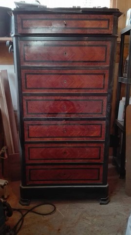 Secretaire semainier Restauration de mobilier secretaire semainier